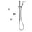 Mira Mode Dual Gravity-Pumped Rear-Fed Chrome Thermostatic Digital Bath/Shower Mixer