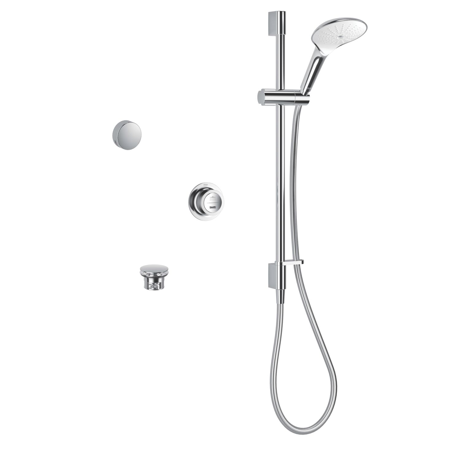 Mira Mode Dual Gravity-Pumped Rear-Fed Chrome Thermostatic Digital Bath/Shower Mixer (788RV)