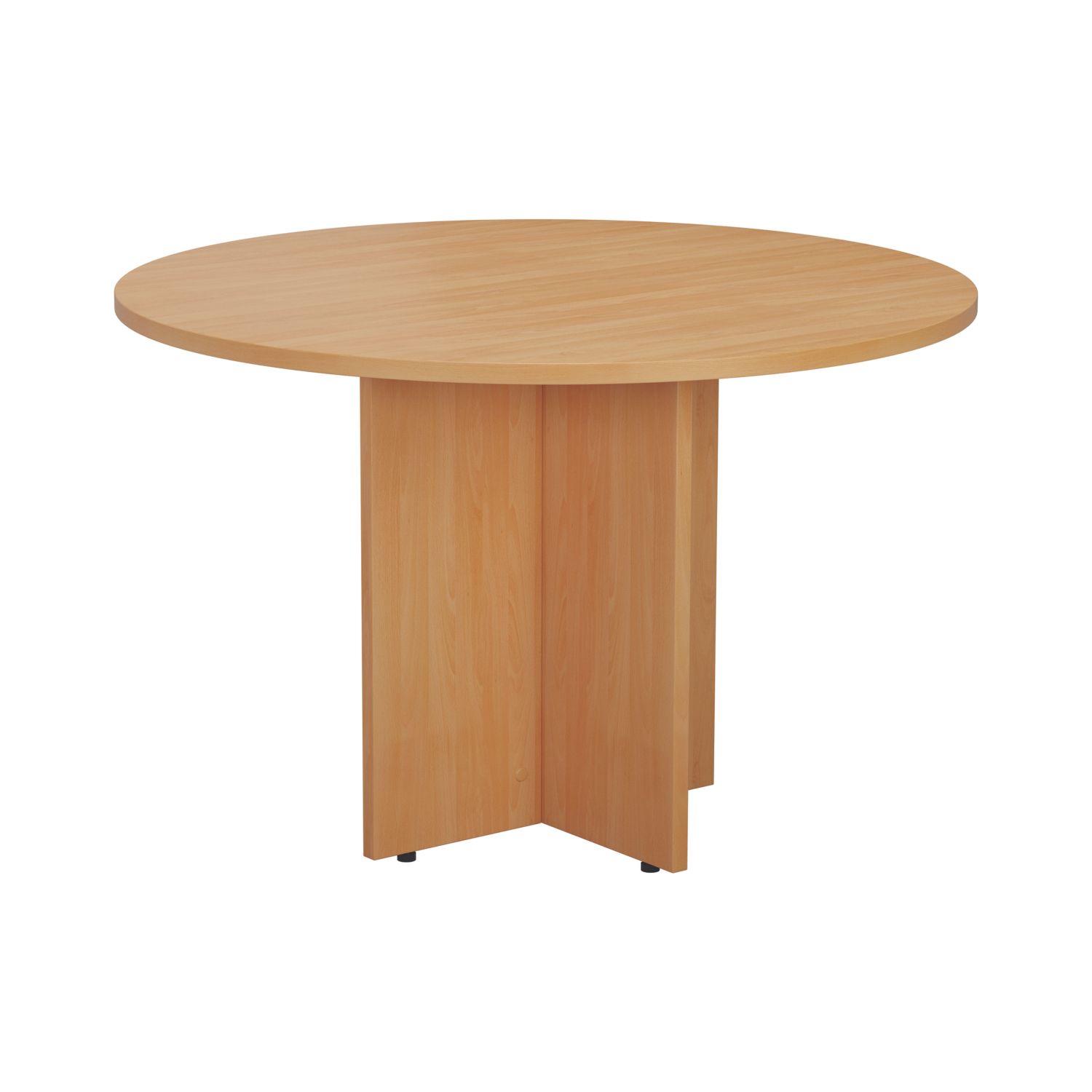 TC Group Round Meeting Table Beech/Beech 1100mm x 1100mm (788TT)