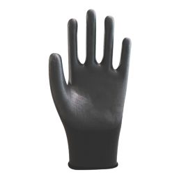 Site SWG420 PU Palm Gloves Black X Large