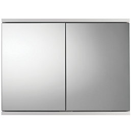 Croydex  Double Door Bathroom Cabinet White  600mm x 140mm x 450mm