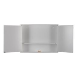 Croydex  Double Door Bathroom Cabinet White  600mm x 140mm x 450mm