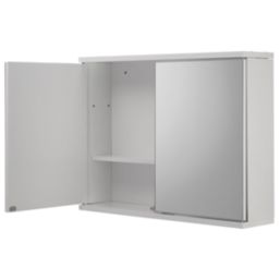 Croydex  Double Door Bathroom Cabinet White  600mm x 140mm x 450mm