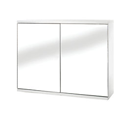 Croydex  Double Door Bathroom Cabinet White  600mm x 140mm x 450mm