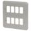 MK Grid Plus 8-Module Grid Faceplate Grey