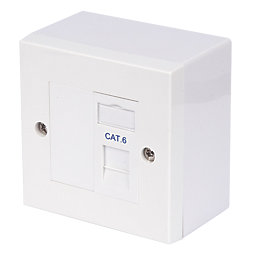 Philex Cat 6 1 Port RJ45 Ethernet Socket White
