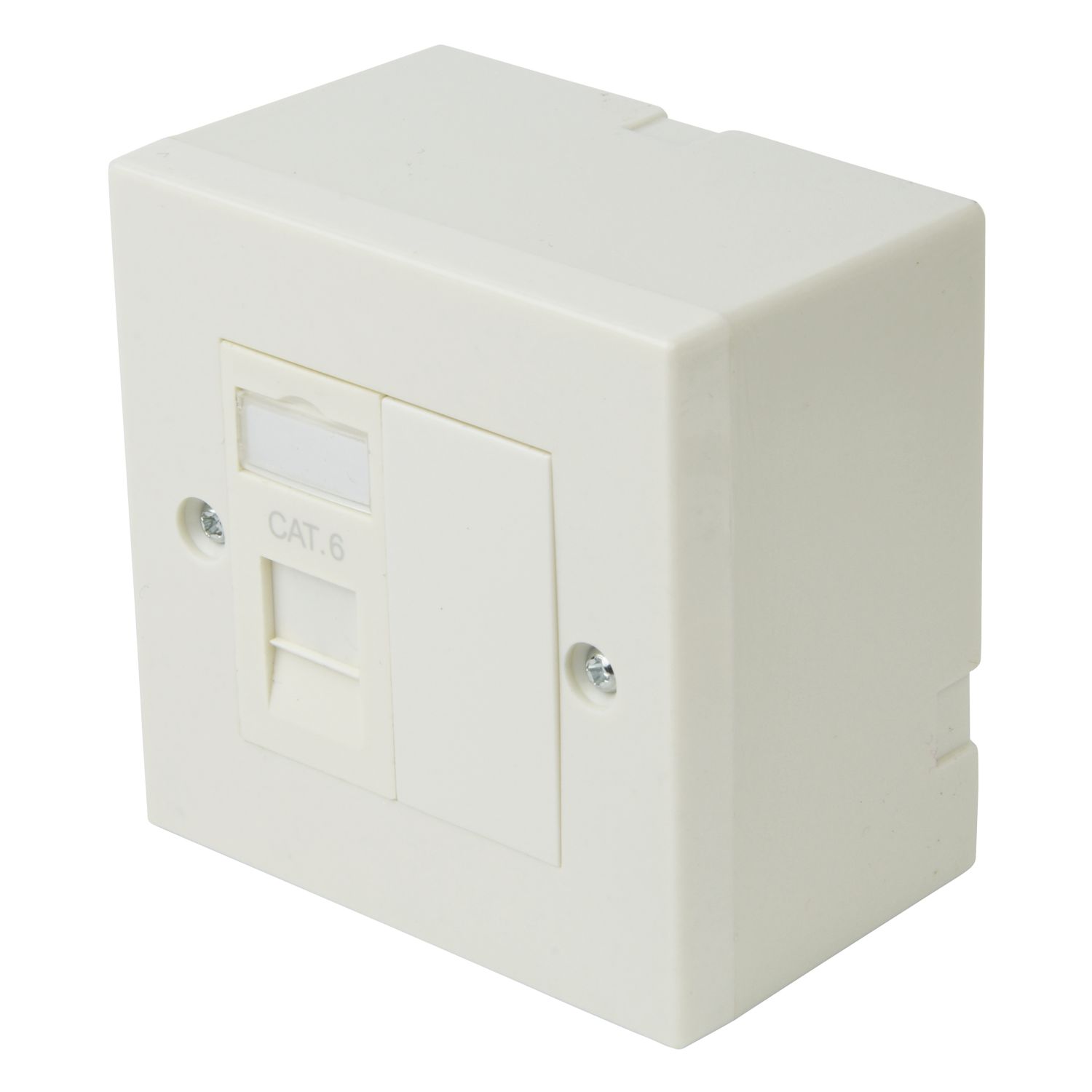 Philex Cat 6 1 Port RJ45 Ethernet Socket White (78961)
