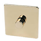 Crabtree Platinum 1-Gang 2-Way  Dimmer Switch  Polished Brass