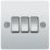 LAP  10AX 3-Gang 2-Way Light Switch  Polished Chrome