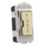 Knightsbridge  13A Grid Fused Spur Brushed Brass