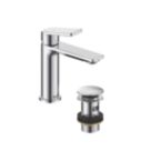 Bristan Frammento Chrome-Plated 170mm Standard Lever Mono Basin Mixer Tap  With Clicker Waste