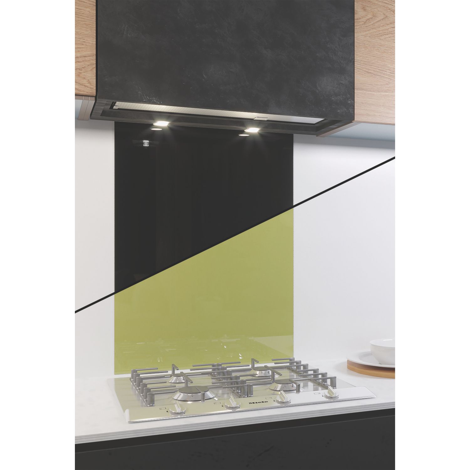 AluSplash Black/Olive Green Splashback 600mm x 800mm x 4mm (789GX)