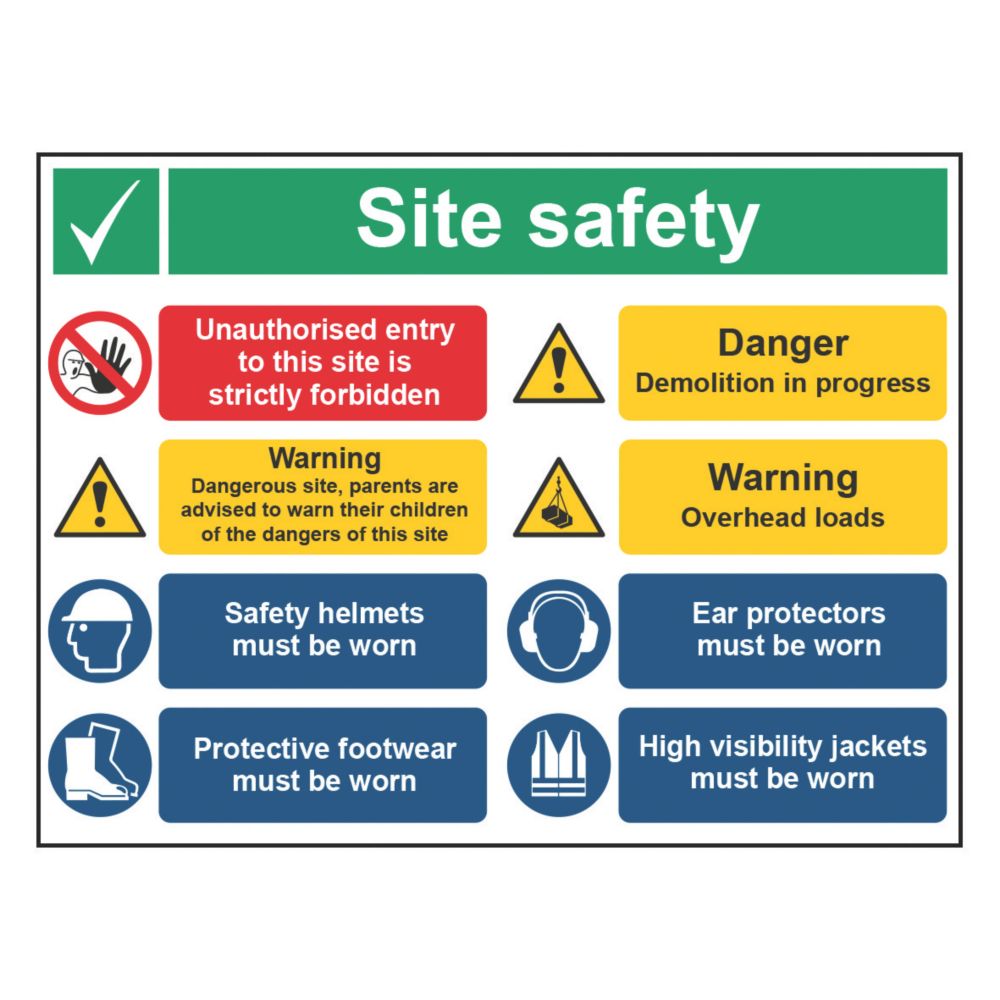 "Site Safety" Notice Sign 600mm x 800mm