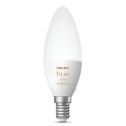 Philips Hue  E14 Candle LED Smart Light Bulb 4W 470lm 2 Pack