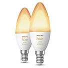 Philips Hue  SES Candle LED Smart Light Bulb 4W 470lm 2 Pack