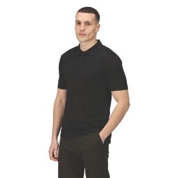 Regatta Honestly Made Polo Shirt Black Small 37" Chest