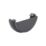 FloPlast  Half Round External Stop End Anthracite Grey 112mm