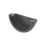 FloPlast  Half Round External Stop End Anthracite Grey 112mm