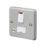 MK Contoura 13A Switched Fused Spur & Flex Outlet with Neon Grey with White Inserts