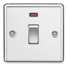 Knightsbridge  20A 1-Gang DP Control Switch Polished Chrome with LED