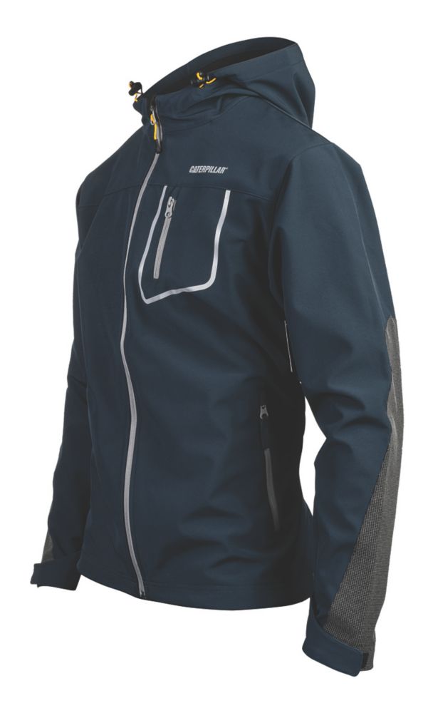 CAT Capstone Hooded Soft Shell Jacket Marine X Large 4648" Chest Screwfix