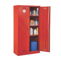 Barton  3-Shelf Pesticide Cabinet Red 915mm x 457mm x 1829mm