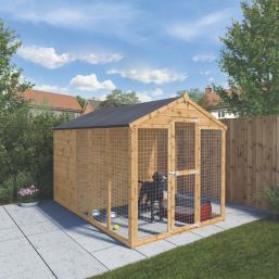 Mercia Staffordshire 6' x 10' (Nominal) Apex Shiplap T&G Timber Dog Kennel