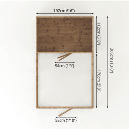 Mercia Staffordshire 6' x 10' (Nominal) Apex Shiplap T&G Timber Dog Kennel