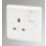 LAP  13A 1-Gang DP Switched Plug Socket White