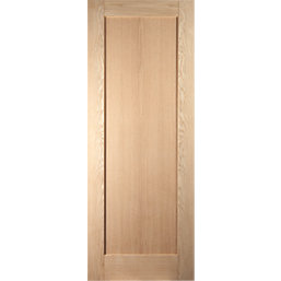Jeld-Wen  Unfinished Oak Veneer Wooden 1-Panel Shaker Internal Door 1981mm x 686mm