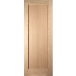 Jeld-Wen  Unfinished Oak Veneer Wooden 1-Panel Shaker Internal Door 1981 x 686mm