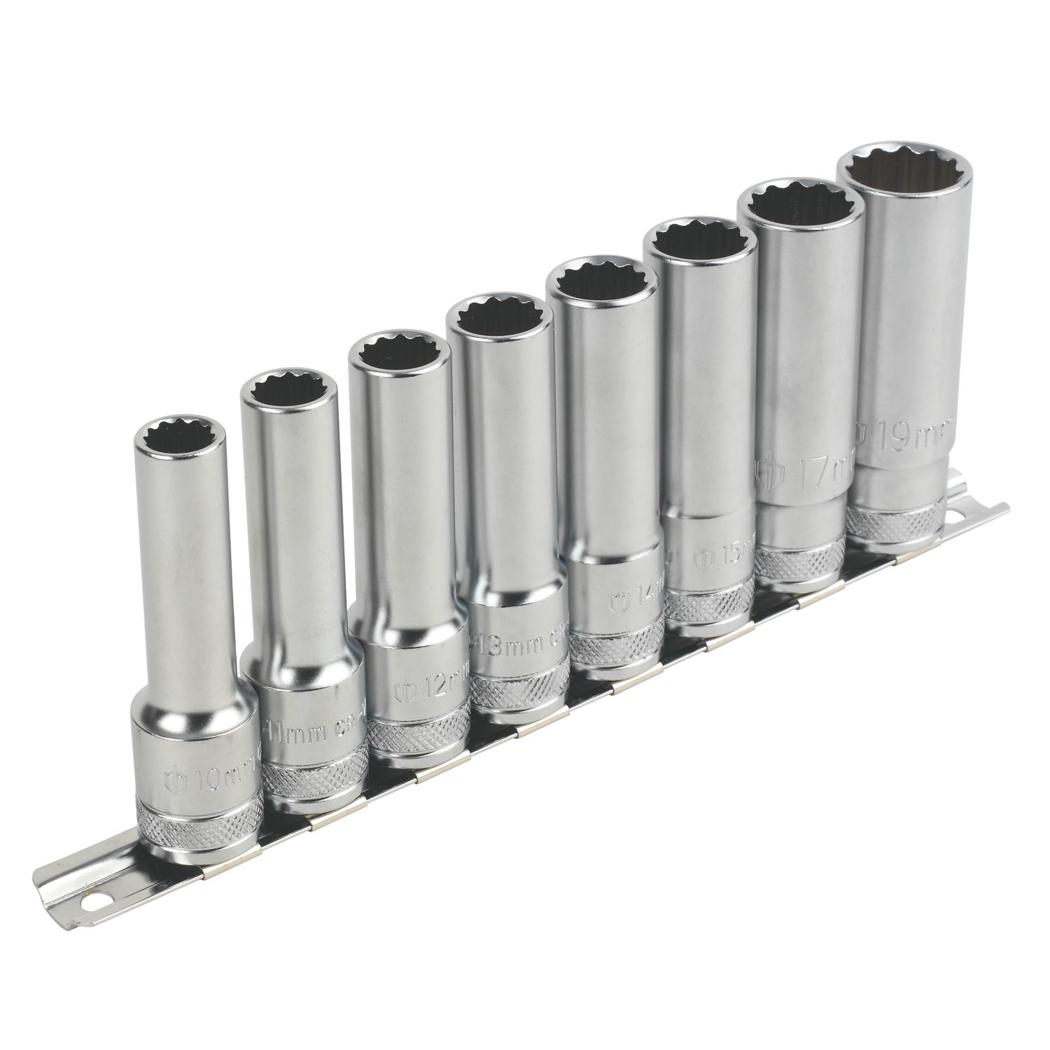 Magnusson 1/2" Drive Deep Socket Rail 8 Pieces (7909V)