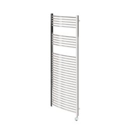 Flomasta 1600mm x 600mm 1706BTU Chrome Curved Electric Towel Radiator