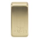 Knightsbridge 'DISHWASHER' Switch Cover Brushed Brass
