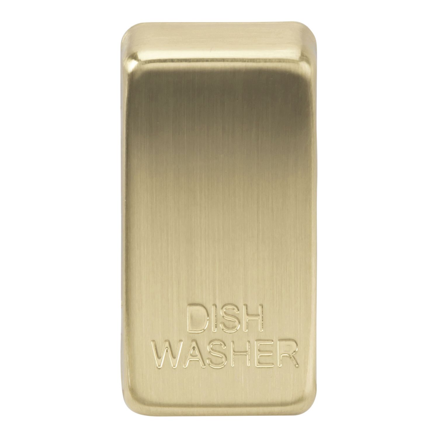 Knightsbridge 'DISHWASHER' Switch Cover Brushed Brass (790CR)