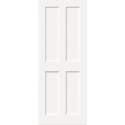 Green & Taylor Victorian Satin Painted White Wooden Shaker Internal Fire FD30 Door 1981mm x 762mm