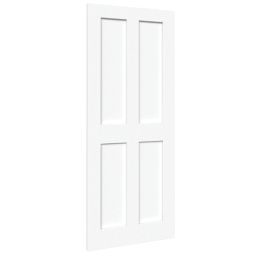 Green & Taylor Victorian Satin Painted White Wooden Shaker Internal Fire FD30 Door 1981mm x 762mm