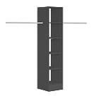Spacepro  5-Shelf Tower Unit with Hanger Bar Black 450mm x 2100mm