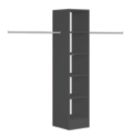 Spacepro  5-Shelf Tower Unit with Hanger Bar Black 450mm x 2100mm