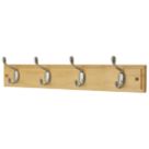 Smith & Locke 4-Hook Rail Pine 455mm x 90mm