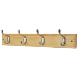 Smith & Locke Hook Rail Pine/Chrome 455mm x 90mm