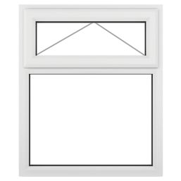 Crystal  Top Opening Clear Triple-Glazed Casement White uPVC Window 905mm x 1115mm