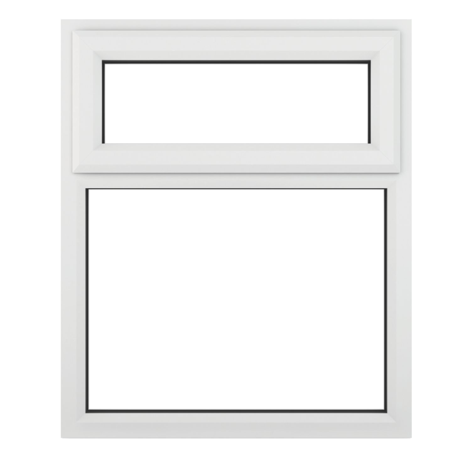 Crystal Top Opening Clear Triple-Glazed Casement White uPVC Window 905mm x 1115mm (790JM)