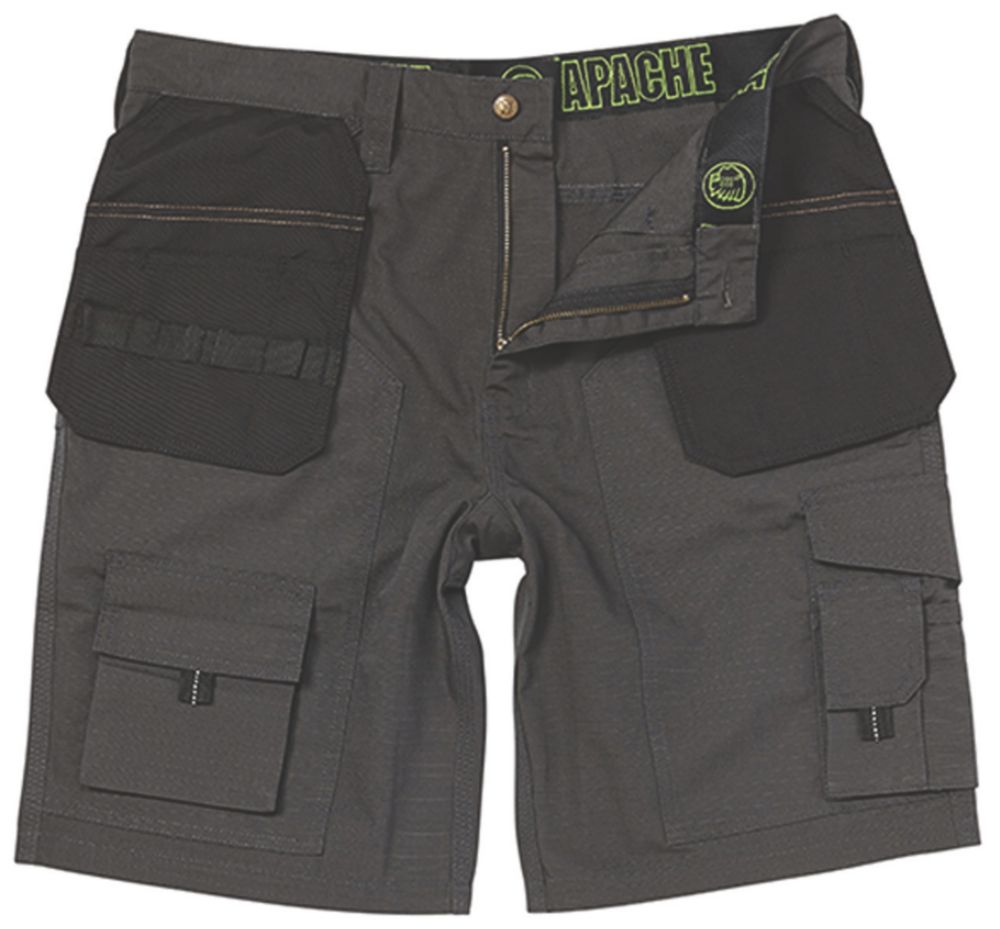 Apache APKHT Holster Pocket Work Shorts Grey/Black 30