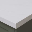 Wilsonart Omega Classic Paros Postformed Matt White Marble Effect Laminate Breakfast Bar 3000mm x 900mm x 20mm
