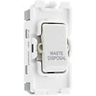 British General Nexus 800 Grid 20A Grid DP 'Waste Disposal' Printed Switch White