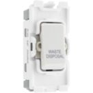 British General Nexus 800 Grid 20A Grid DP 'Waste Disposal' Printed Switch White