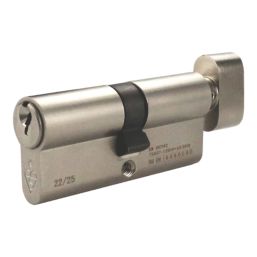 Smith & Locke Fire Rated 1 Star Thumbturn Thumbturn Lock 35-35 (70mm) Satin Nickel