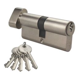 Smith & Locke Fire Rated 1 Star Thumbturn Thumbturn Lock 35-35 (70mm) Satin Nickel