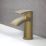 Swirl Wye Brushed Brass 150mm Cloakroom Lever Mono Basin Mixer Tap  With Clicker Waste